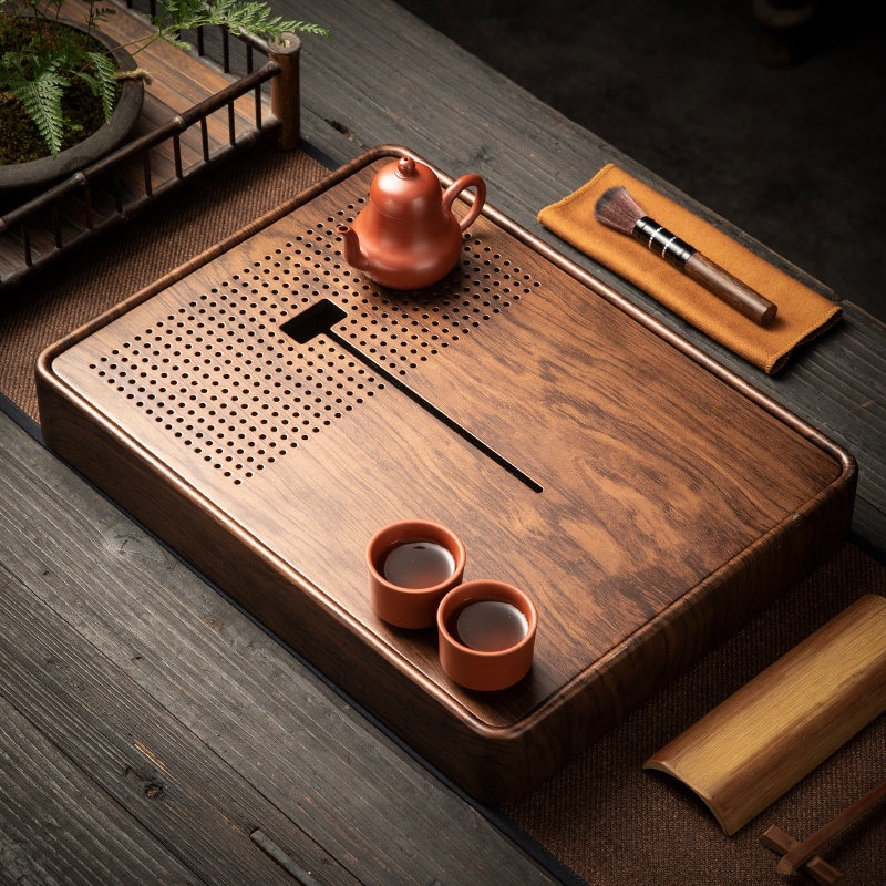 Drip Tray Saucer - Plateau à thé rectangulaire en bambou