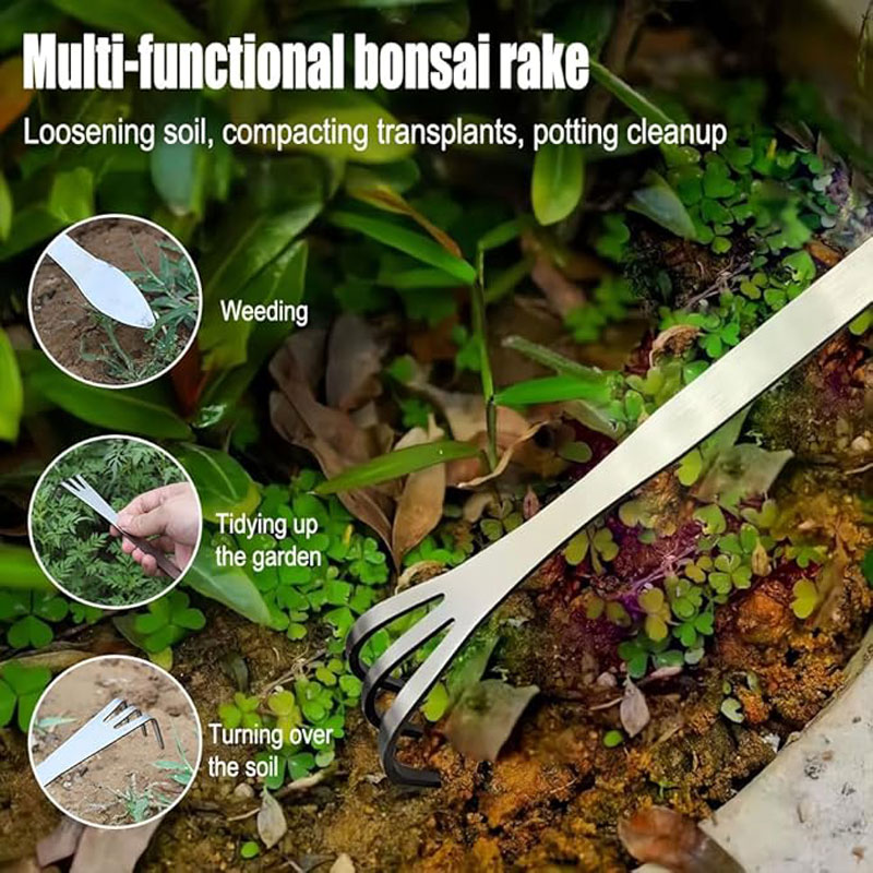 Râteau à racines en acier inox - Bonsai Garden Kit avis et prix