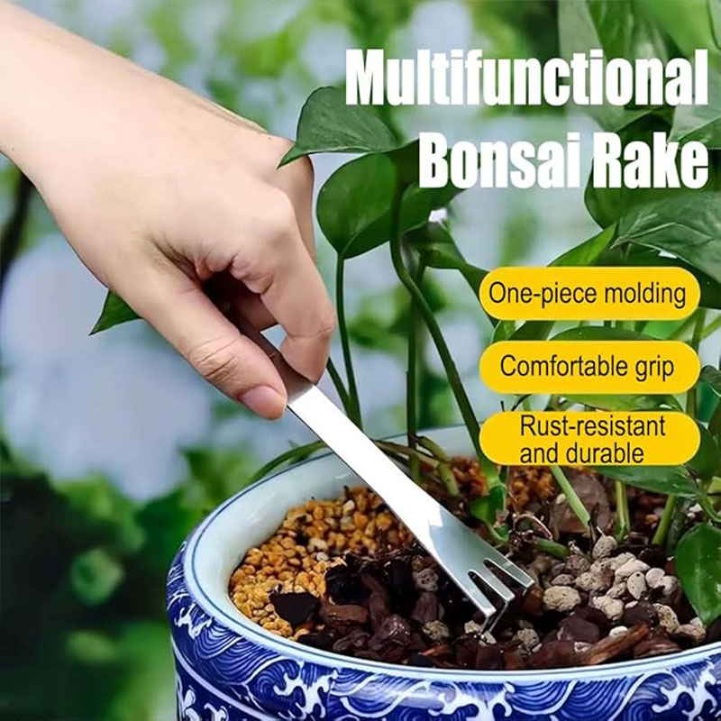 Râteau à racines en acier inox - Bonsai Garden Kit avis et prix