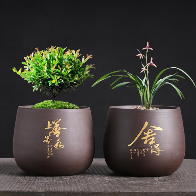 Pot de fleur en argile violett - Bonsai Garden Europe avis et prix