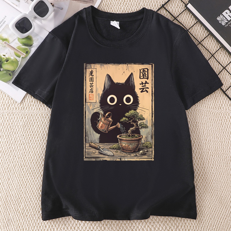 T-shirt Bonsai Black Cat, styl - Bonsai Garden China avis et prix