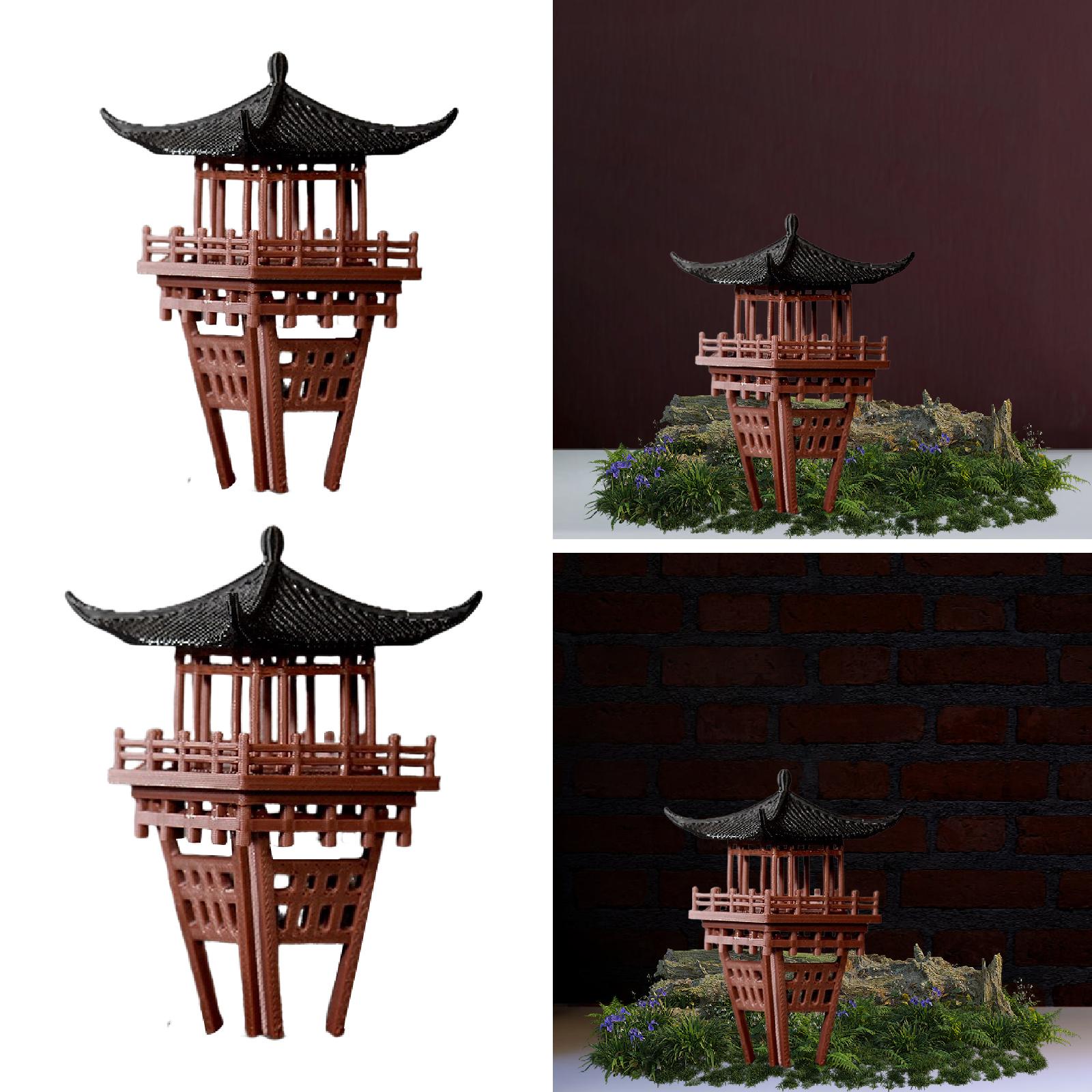 Ornement de pavillon chinois M - Bonsai Garden Miniature avis et prix