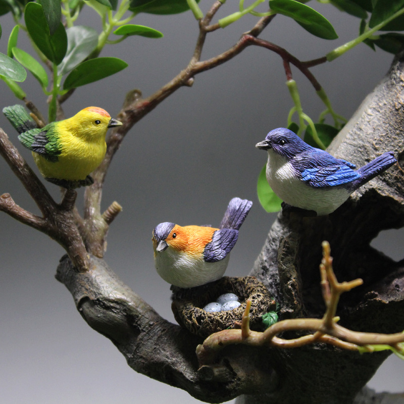 Lot de 4 mini figurines d'oise - Bonsai Garden Europe avis et prix